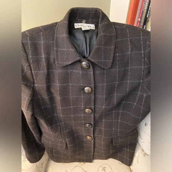 Christian Dior jacket size 10; with detachable collar and cuffs. Exquisite - Picture 7 of 15